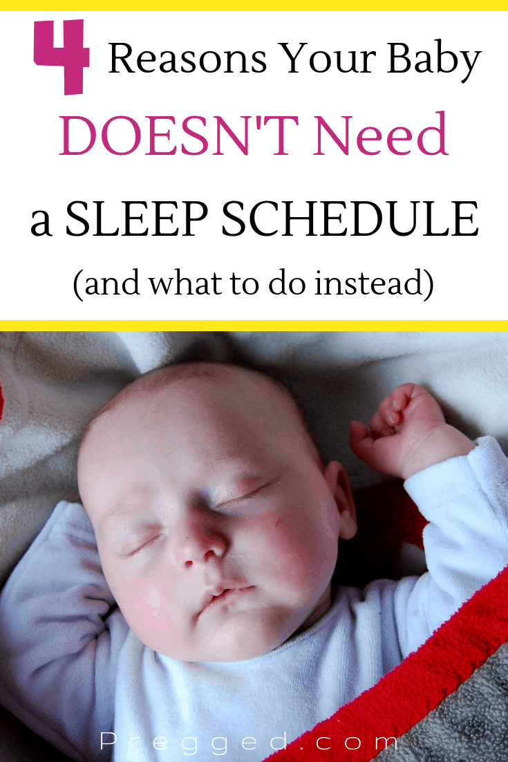 Have you been brainwashed into believing your baby needs to be on a sleep schedule? The truth is trying to implement sleep schedules create a lot of stress and anxiety for both mom and baby. Learn why a schedule is not the answer and what you can do instead...#baby #babycare #newbornbaby #sleepschedule #sleeptraining